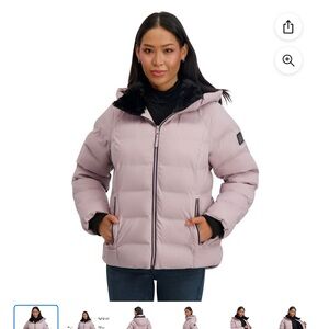 Ladies zeroposhur women’s coat size medium purple color new measures 23 pit